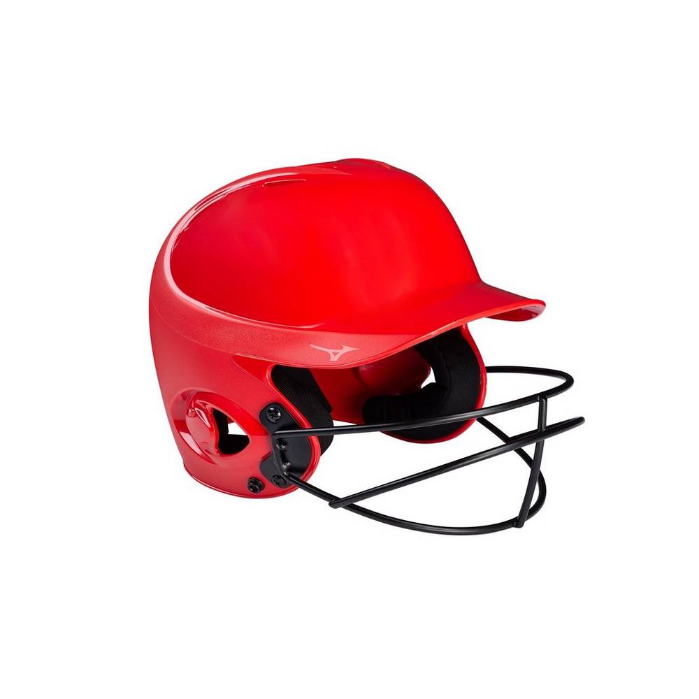 Casco Mizuno MVP Series Solid Batting Helmet with Fastpitch Softball Mask Donna - Rosse - 93647-NEDZ